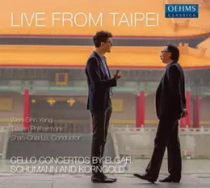 Image of Live from Taipei Cello-concertos By Elgar Schumann and Korngold by Edward Elgar CD Album