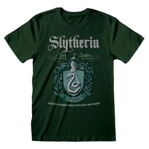 Image of Harry Potter - Slytherin Crest Team Quidditch Unisex Medium T-Shirt - Green