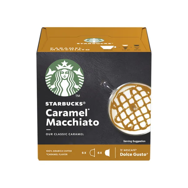Image of Starbucks Dolce Gusto Caramel Macchiato Coffee 12 Pods