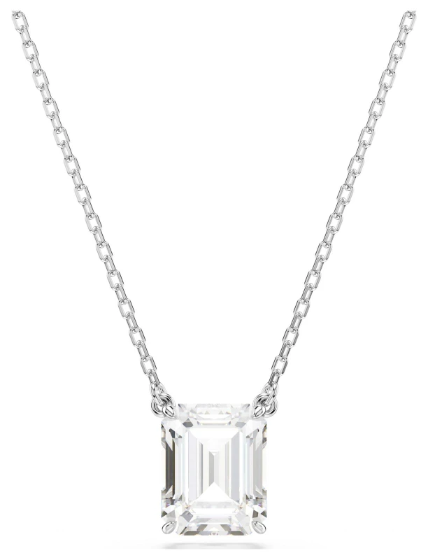 Image of Swarovski 5693405 Stilla Pendant Necklace White Octagon Jewellery