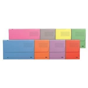 Image of Elba Foolscap Document Wallet Half Flap Mediumweight 260gsm Buff Pack of 50