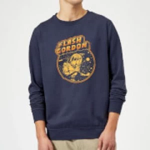 Image of Flash Gordon Flash Retro Comic Sweatshirt - Navy - 5XL