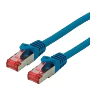 Image of Roline Blue Cat6 Cable, S/FTP, Male RJ45, Terminated, 1m