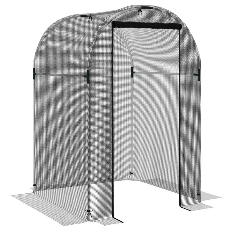 Image of Outsunny Fruit/Plant Protection Tent w/ Zipped Door - Black 84H-025V00BK