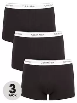 Image of Calvin Klein Modern Cotton Stretch Plus Trunks (3 Pack) - Black, Size 4XL, Men