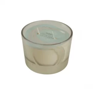 Image of Candlelight Spa Day Revitalise 2 Wick Wax Filled Glass Candle Pot Green Tea Scent