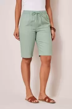 Image of Linen-Blend Relaxed Fit Shorts
