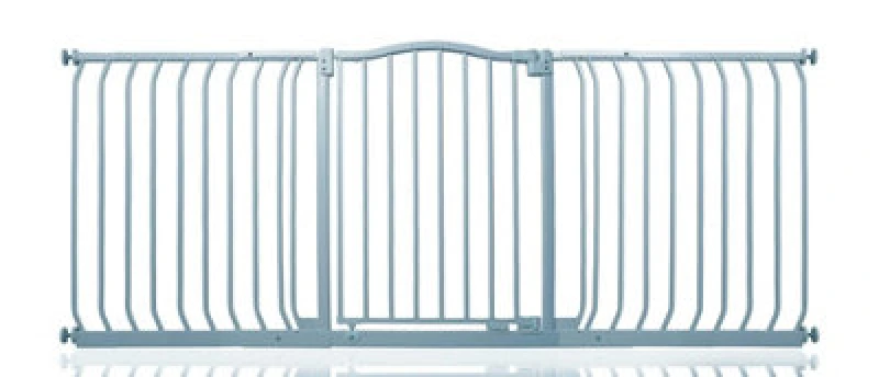 Image of Safetots Curved Top Safety Gate, 179Cm - 188Cm, Matt Grey, Pressure Fit Stair Gate