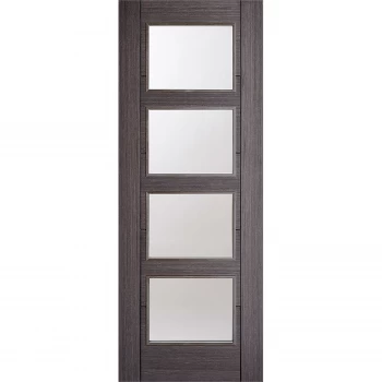 Image of Vancouver Internal Glazed Prefinished Ash Grey 4 Lite Door - 762 x 1981mm