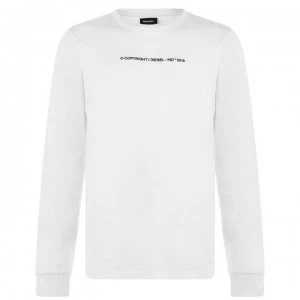 Image of Diesel Copyright 2019 Long Sleeve T Shirt - White 100