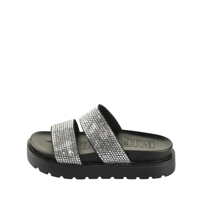 Image of Buffalo Womens sandals Buffalo Raya Tss Spark - Vegan Textile Noir Female 41