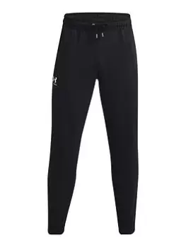 Image of Under Armour Mens Training ES/Sential Fleece Jogger - BLACK/WHITE, Black/White, Size S, Men