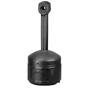 Image of Original Smokers Cease-Fire Cigarette Butt Receptacle, Cap. 4 gal, bucket incld, poly, Deco Black.