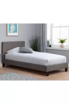 Image of Berlin Fabric Bed - Size: Single - Grey
