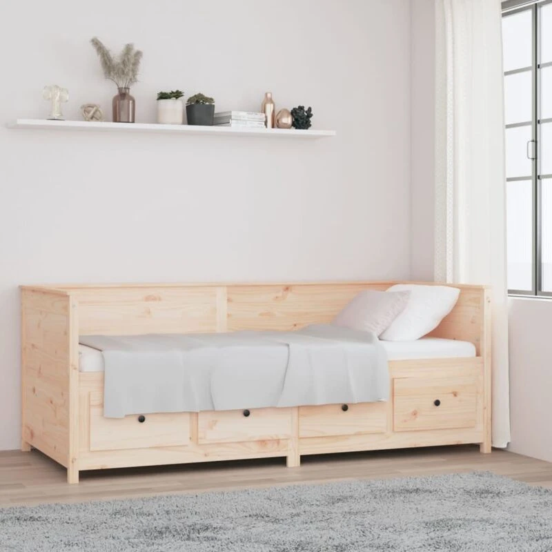 Image of VIDAXL Day Bed without Mattress 80x200cm Solid Wood Pine vidaXL 8720287137948