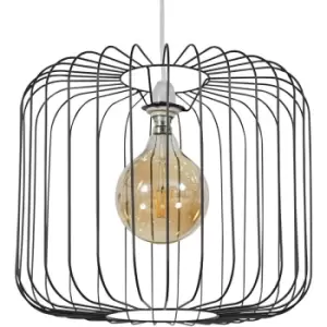 Image of Black Metal Easy Fit Pendnat Lampshade - No Bulb