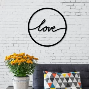 Image of To Love Black Decorative Metal Wall Accessory