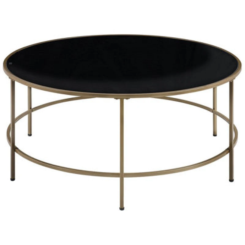 Image of Beliani Coffee Table Florence Glass Black/ Gold