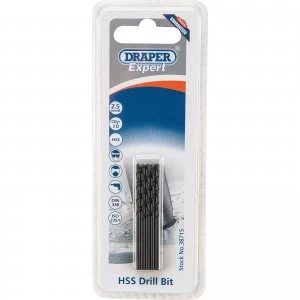 Image of Draper Expert HSS Drill Bit 2.5mm Pack of 10