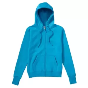Image of SG Ladies/Womens Full Zip Urban Hooded Sweatshirt / Hoodie (2XL) (Turquoise)