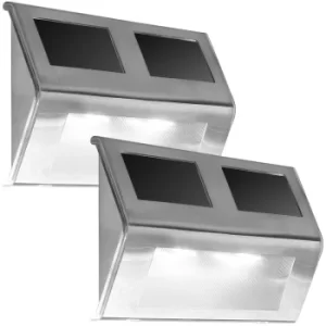 Image of Solar Wall Light 2Pcs Set Stainless Steel