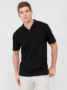 Image of Selected Homme Jared Polo Shirt - Black, Size S, Men