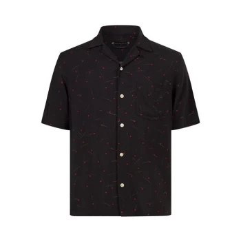 Image of AllSaints Morse Short Sleeve Shirt - Black