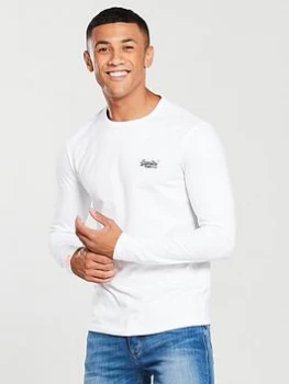 Image of Superdry Mens Orange Label Vintage Embroidery Top - Optic White - XL
