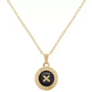Image of Ted Baker Ladies Gold Plated Emmalyn Enamel Big Button Pendant Necklace