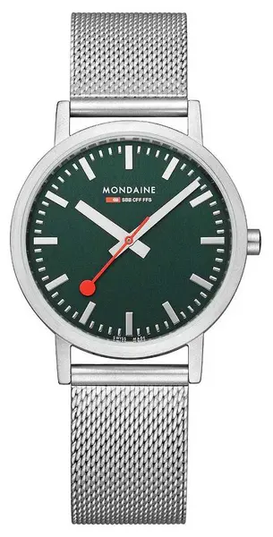 Image of Mondaine A660.30314.60SBJ Classic 36 Mm Forest Green Dial Watch