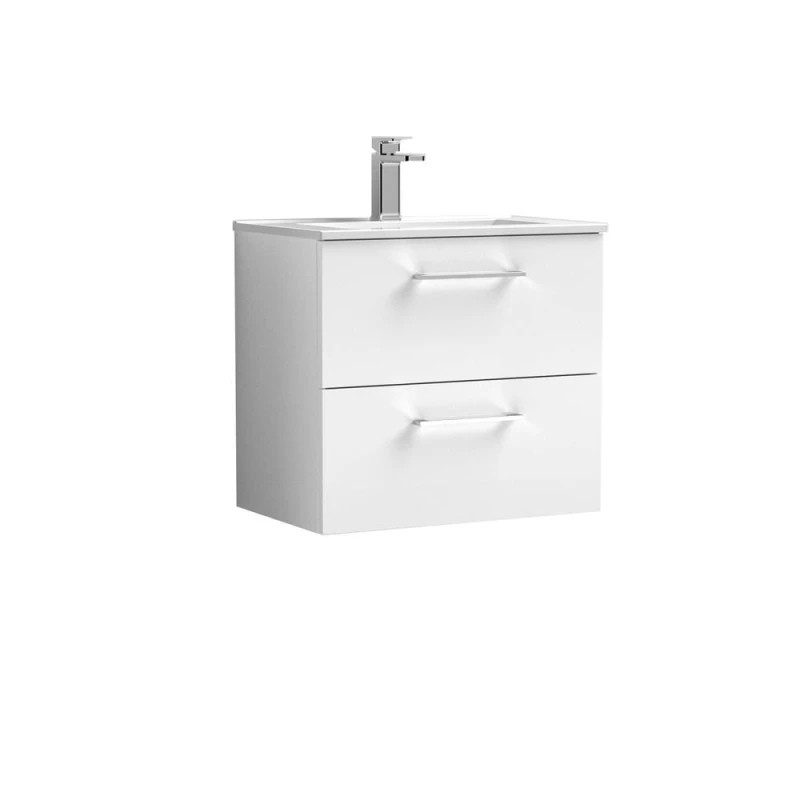 Image of Balterley Bathroom 2 Soft Close Drawer, Wall Hung Vanity Unit, White, 440mm in White White Unisex