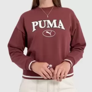 Image of PUMA Squad Sweatshirt In Burgundy