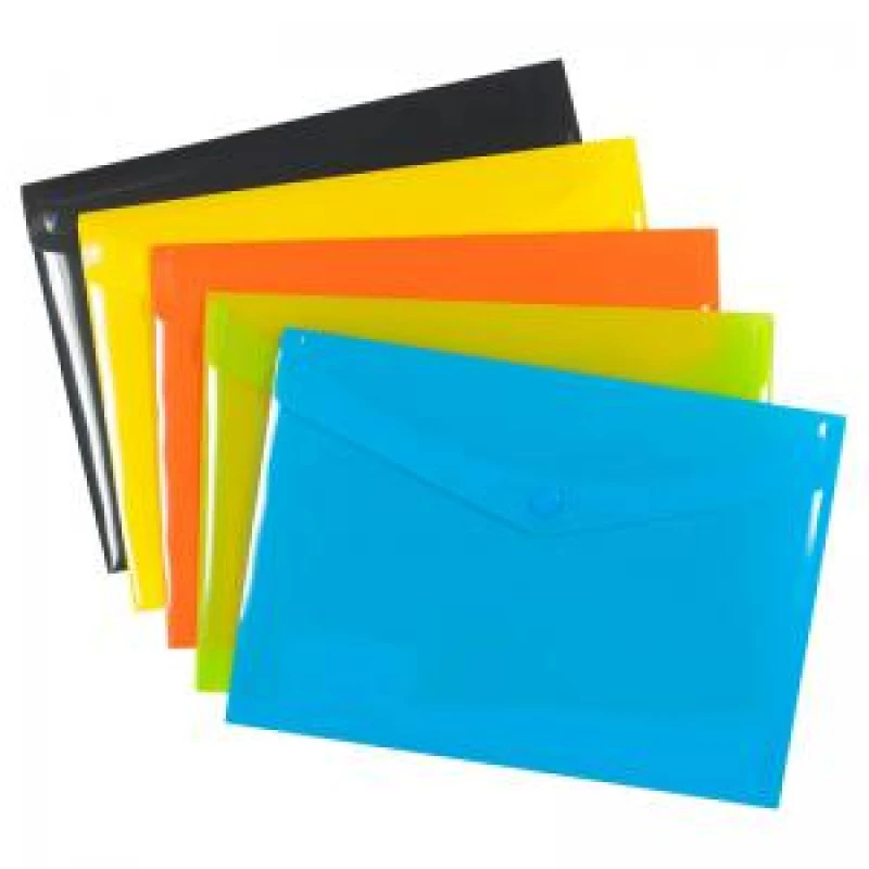 Image of Eco Eco 50% Recycled Press Stud Wallets A6 Assorted (5 Pack) eco078-S