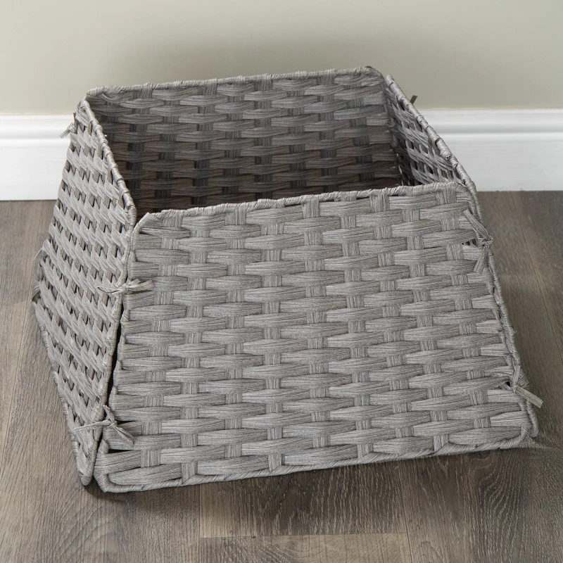 Image of 47cm x 46cm Samuel Alexander Foldable Rattan Christmas Tree Skirt in Grey