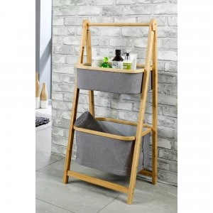 Image of Bamboo 2 Tier Ladder Shelving