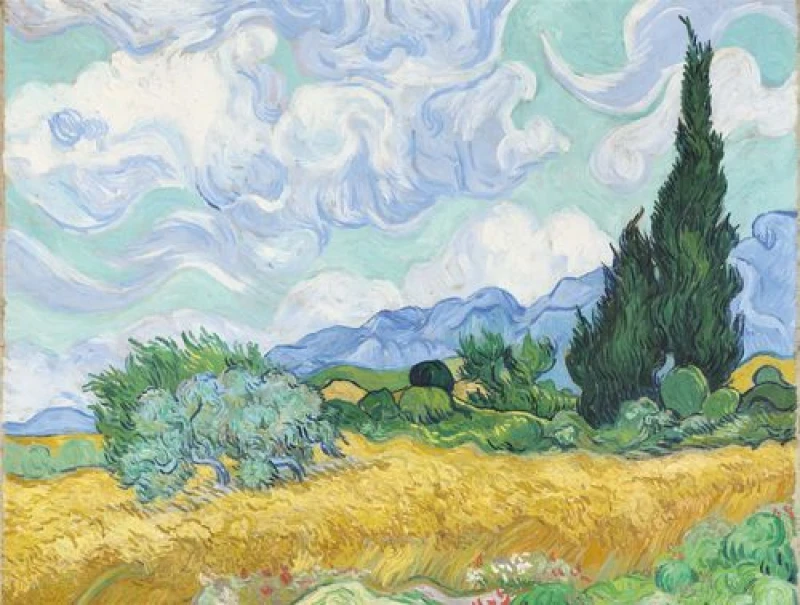 Image of National Gallery A Wheatfield, with Cypresses - National Gallery 1000 Piece Jigsaw Puzzle