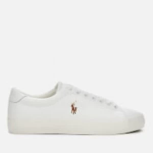 Image of Polo Ralph Lauren Mens Longwood Leather Low Top Trainers - White/White - UK 8