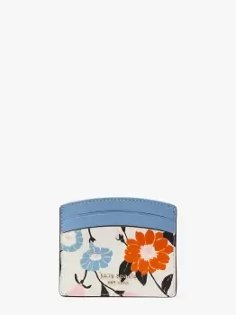 Image of Spencer Floral Garden Embossed Cardholder - Cream - One Size