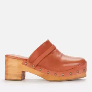 Image of Free People Womens Calabasas Heeled Clogs - Tan - UK 6