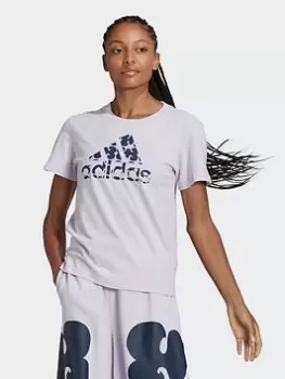 Image of adidas Marimekko Graphic T-Shirt, Purple, Size 2Xs, Women