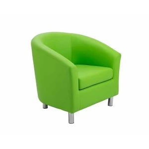 Image of TC Office Lux Tub Armchair with Metal Feet, Lime