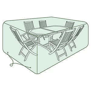 Image of Charles Bently Large Rectangle Tarpaulin Garden Furniture Set Cover - Green