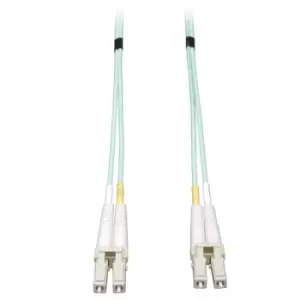 Image of Tripp Lite N820-02M 10G Duplex Multimode 50/125 OM3 LSZH Fiber Optic Cable (LC/LC) Aqua 2m (6 ft.)