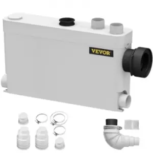 Image of VEVOR Macerator Pump, 400W Macerator Toilet Pump, 4 Inlets(1 Sided) Macerating Pump, Sewerage Pump for Basement, Kitchen, Sink, Shower, Bathtub, Waste