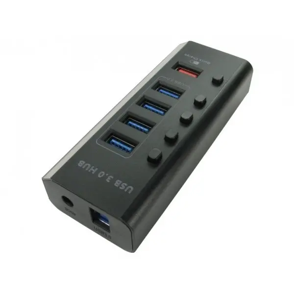 Image of Cables Direct NEWlink 5 Port USB3.0 Hub with Fast Charge Port PSU