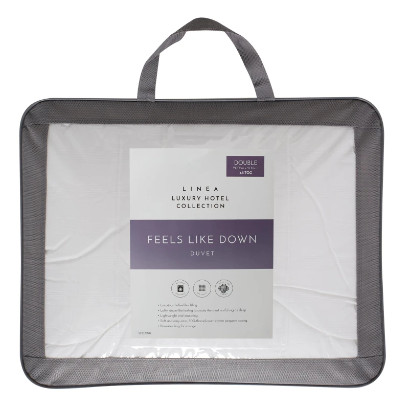 Image of Hotel Collection Feels Like Down 4.5 Tog Duvet - White White Single