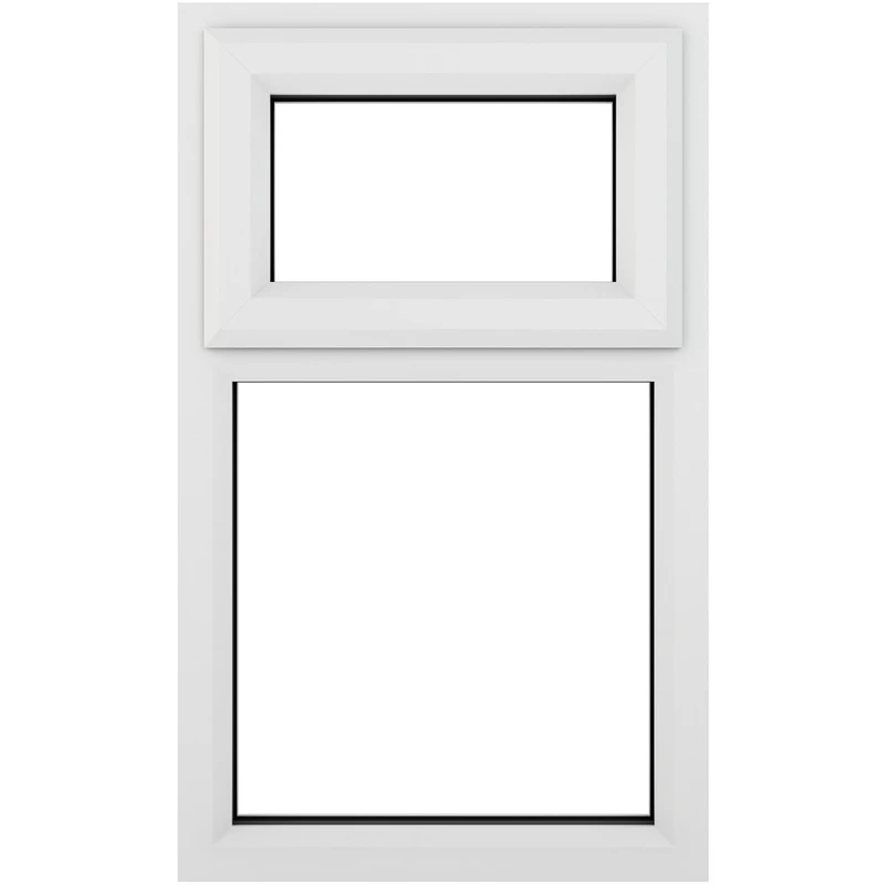 Image of Crystal Triple Glazed Window White Top/Fix 610 X 965Mm Clear 6WHTG610965