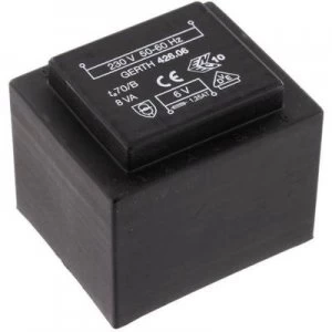 Image of PCB mount transformer 1 x 230 V 1 x 15 V AC 8 VA 533 mA