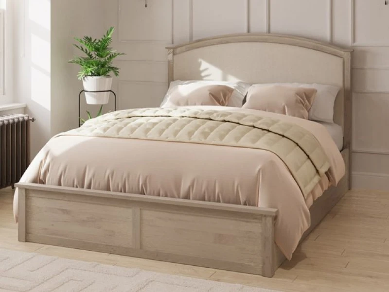 Image of GFW GFW Madrid Double End lift Ottoman Bed - Light Wood
