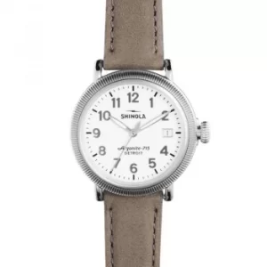 Image of Unisex Shinola Runwell Coin Edge 38mm Gray Strap Watch